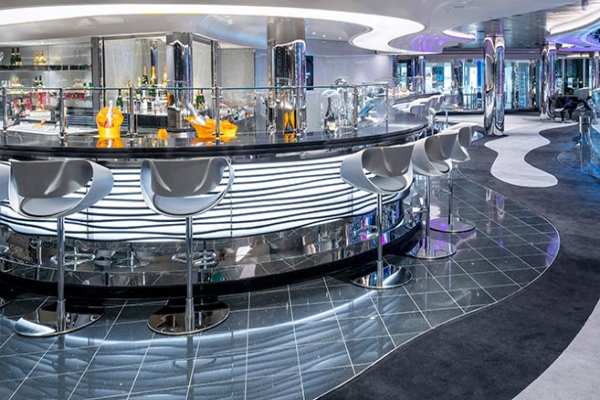 Royal Caribbean champagne and wine bar onboard