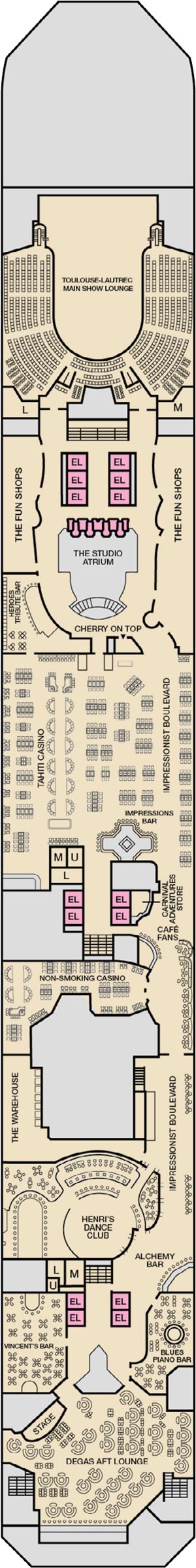 Deck 5 - Promenade plan