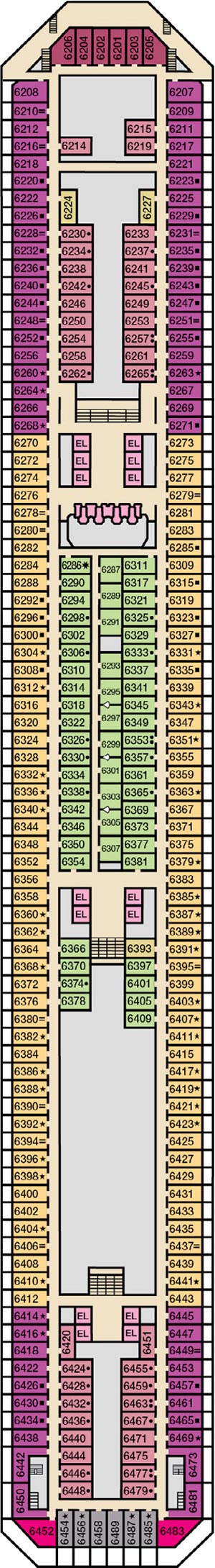 Deck 6 - Upper plan