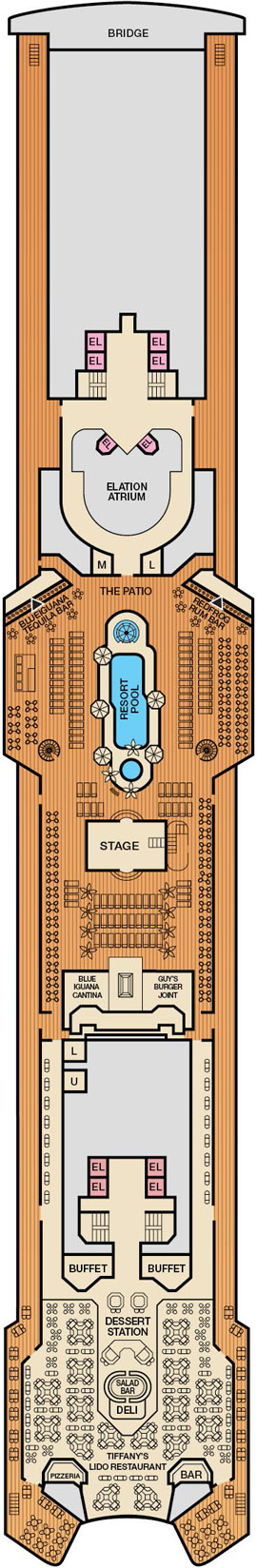 Deck 10 - Lido plan