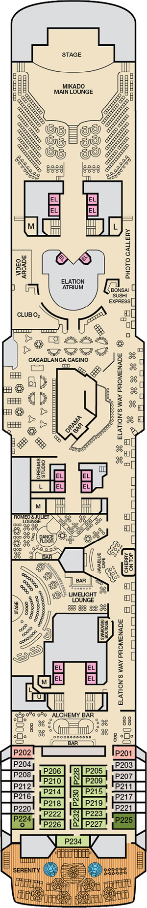 Deck 9 - Promenade plan