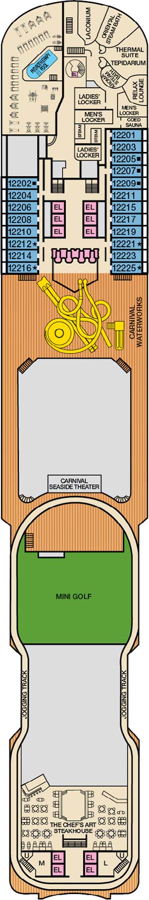 Deck 12 - Spa plan