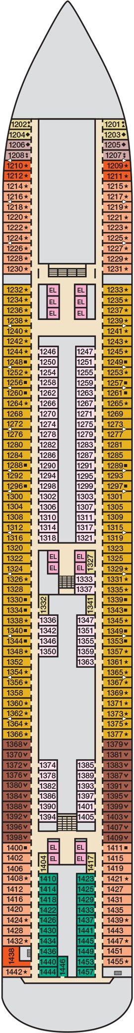 Deck 1 - Riviera plan