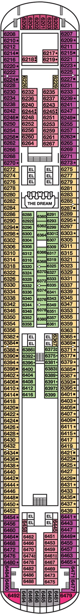 Deck 6 - Upper plan