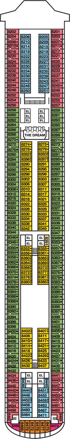 Deck 8 - Verandah plan