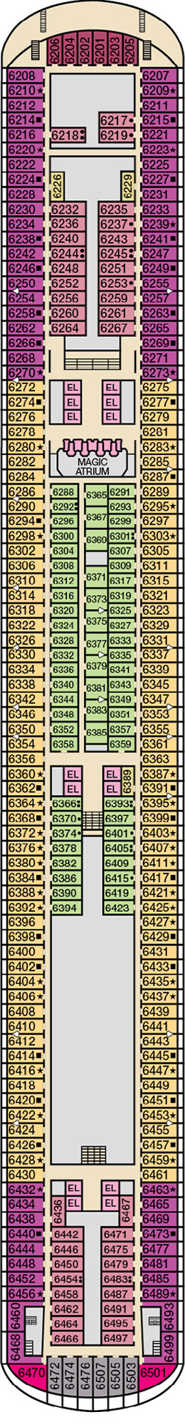 Deck 6 - Upper plan