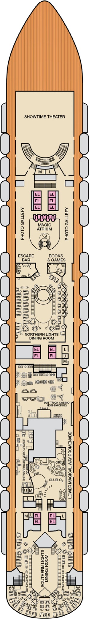 Deck 4 - Mezzanine  plan