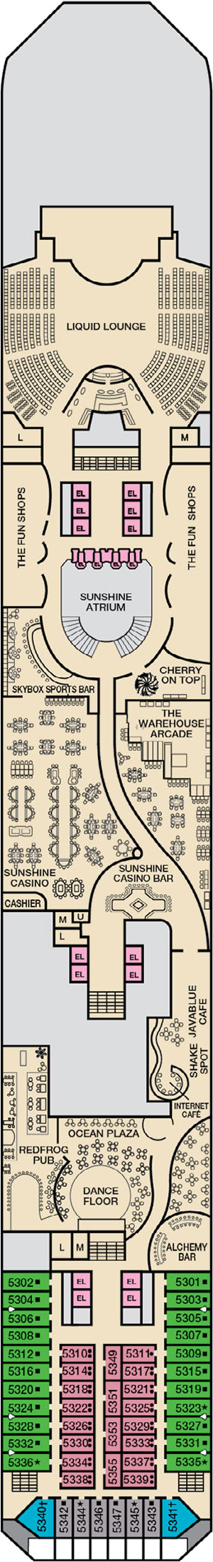 Deck 5 - Promenade plan