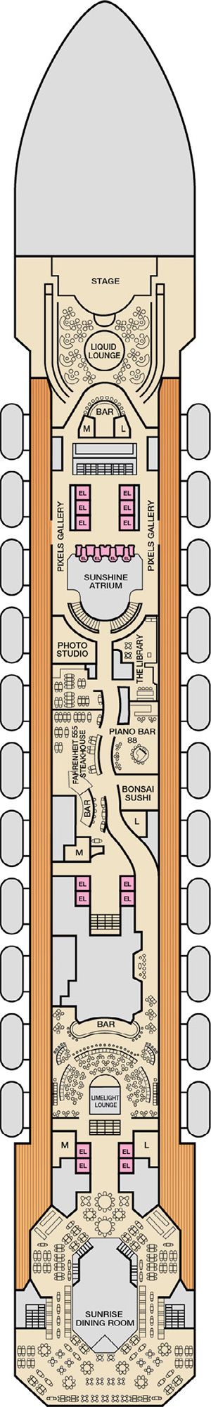 Deck 4 - Mezzanine plan