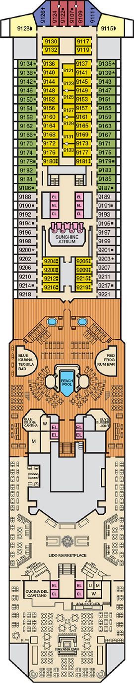 Deck 9 - Lido  plan