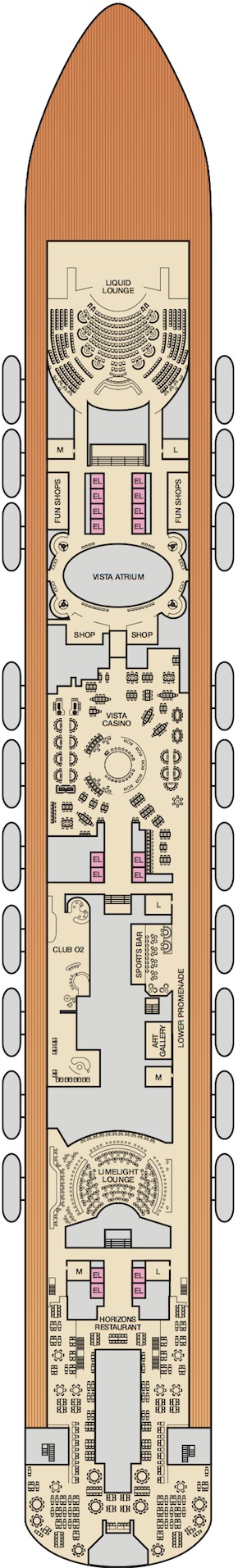 Deck 4 - Mezzanine plan
