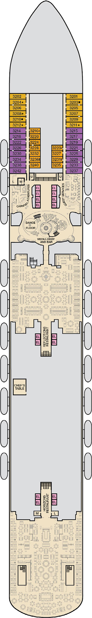 Deck 3 - Lobby plan