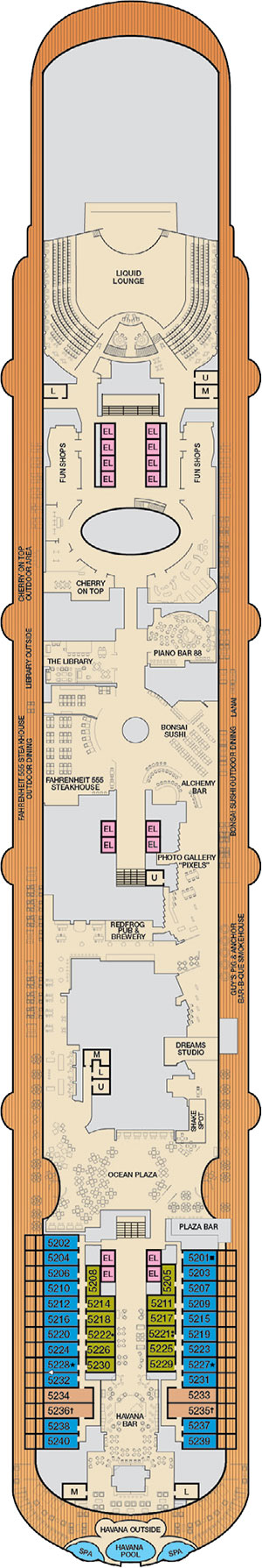 Deck 5 - Promenade plan