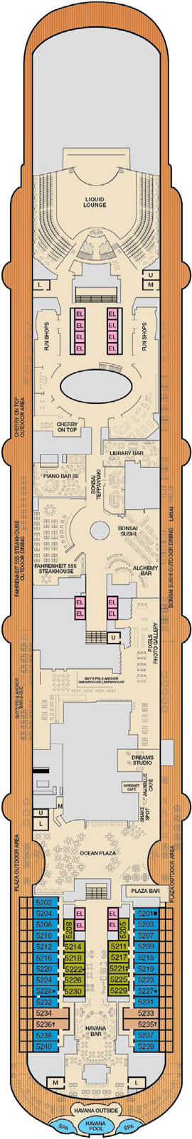 Deck 5 - Promenade plan