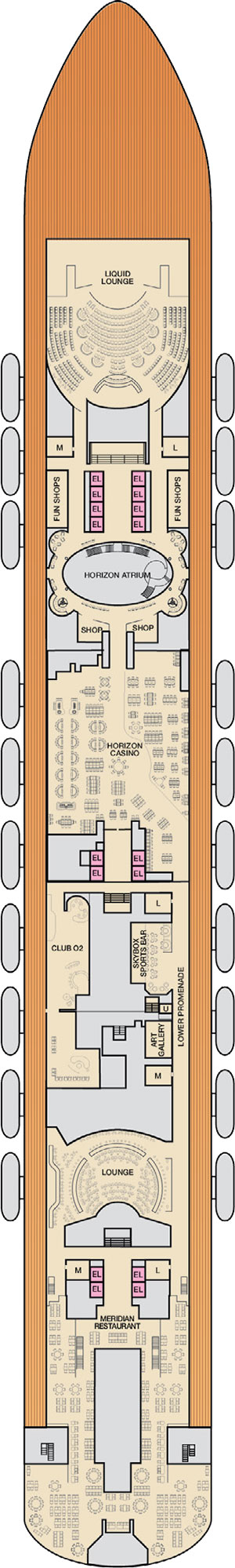 Deck 4 - Mezzanine plan