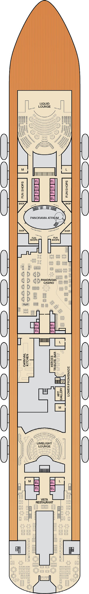 Deck 4 - Mezzanine plan