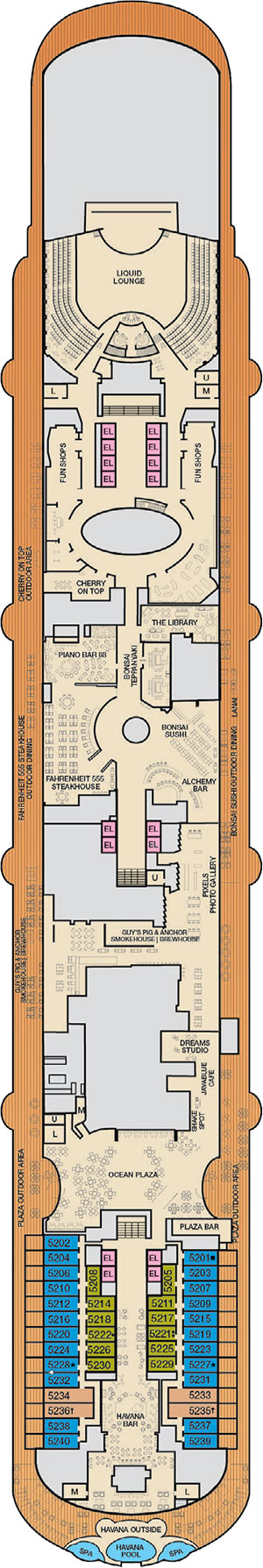Deck 5 - Promenade plan