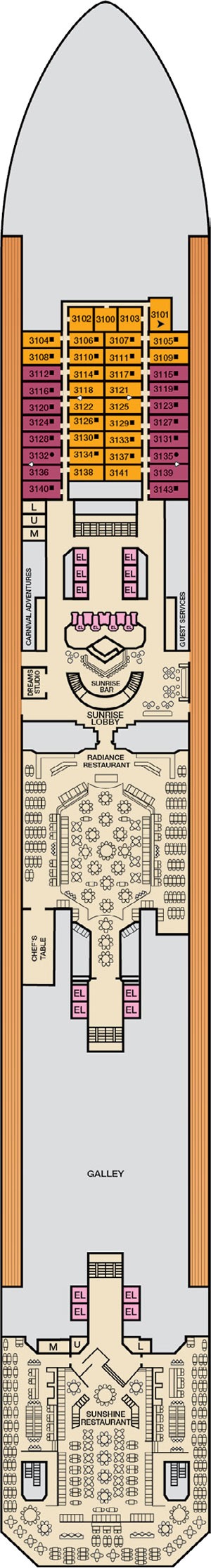Deck 3 - Lobby plan