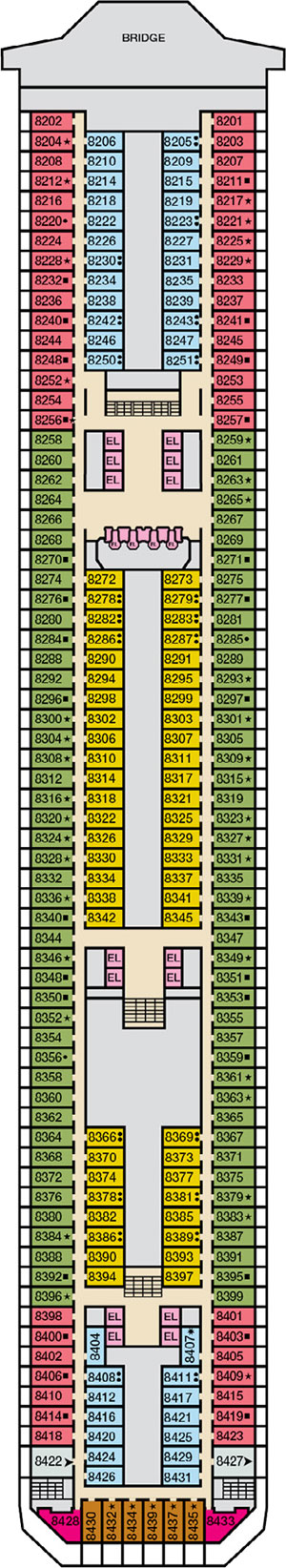 Deck 8 - Verandah plan