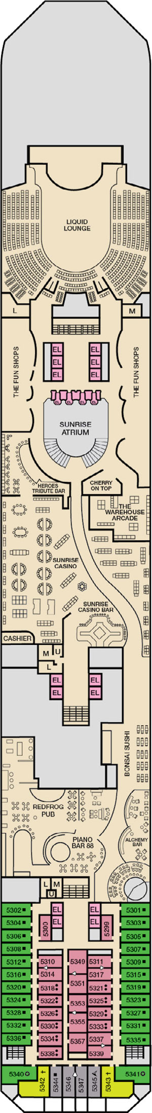 Deck 5 - Promenade plan