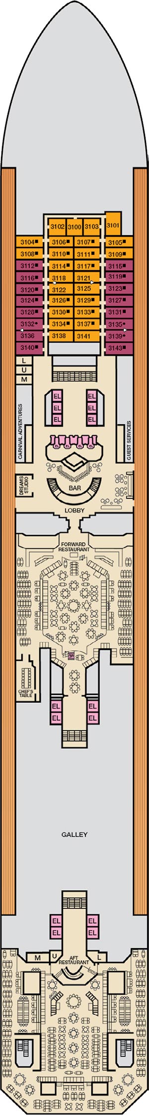 Deck 3 - Lobby plan