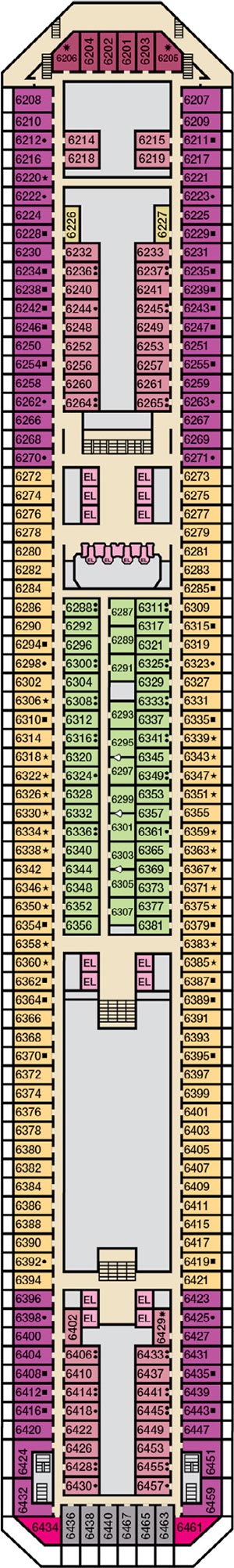 Deck 6 - Upper plan