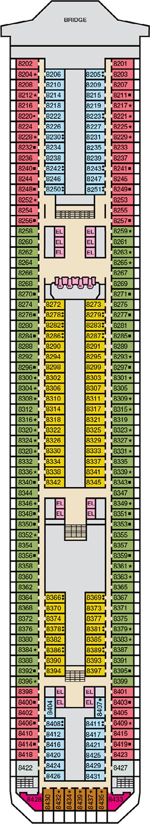 Deck 8 - Verandah plan