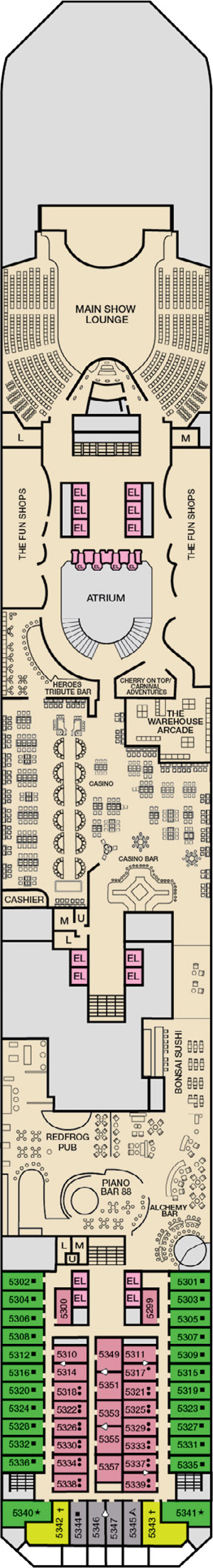 Deck 5 - Promenade plan