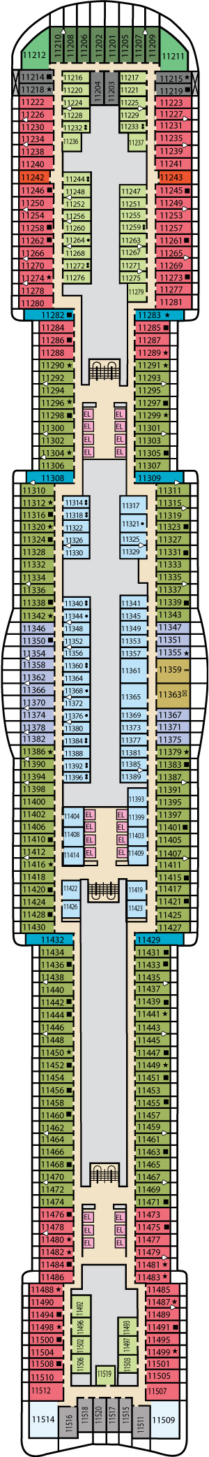 Deck 11 plan