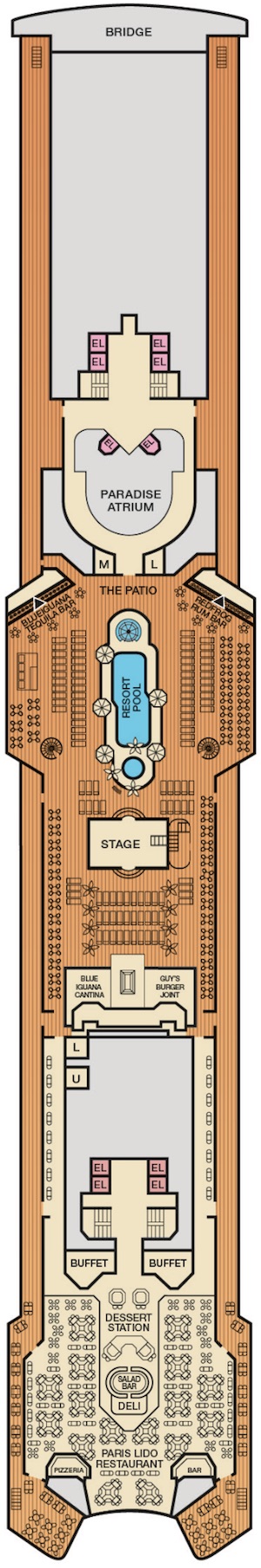 Deck 10 - Lido plan