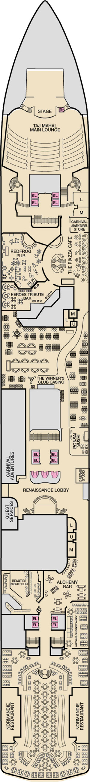 Deck 2 - Promenade plan