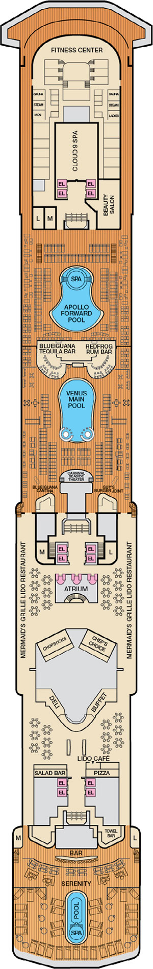 Deck 9 - Lido plan