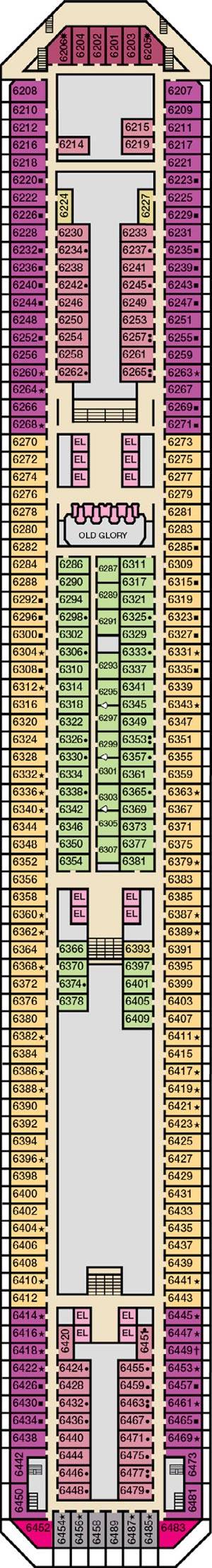 Deck 6 - Upper plan