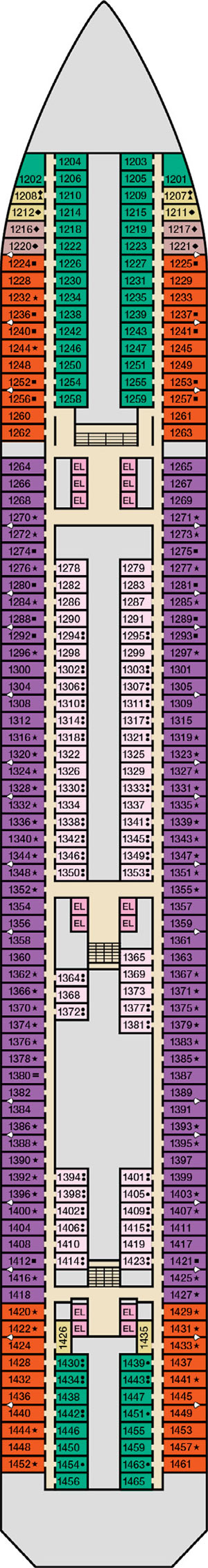 Deck 1 - Riviera plan