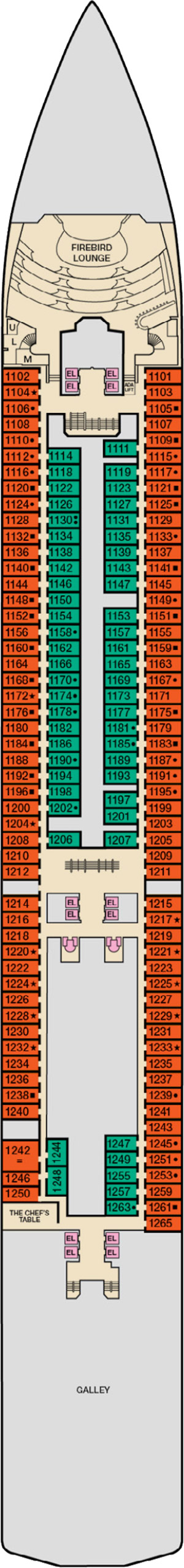Deck 1 - Riviera plan