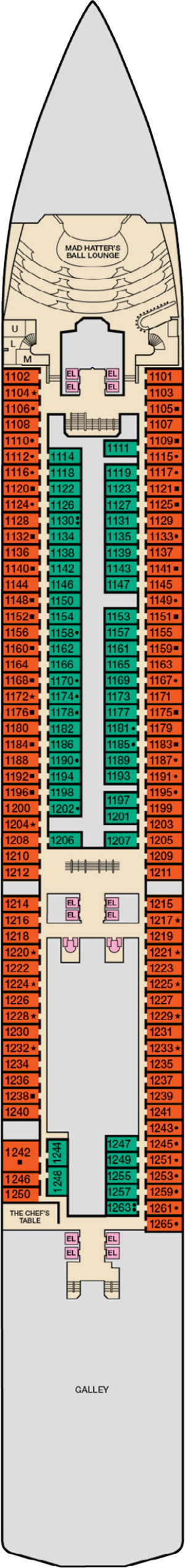 Deck 1 - Riviera plan