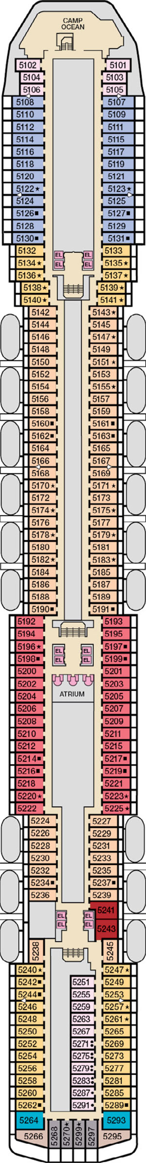 Deck 5 - Upper plan