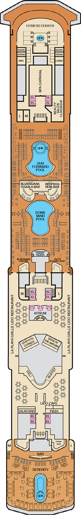 Deck 9 - Lido plan