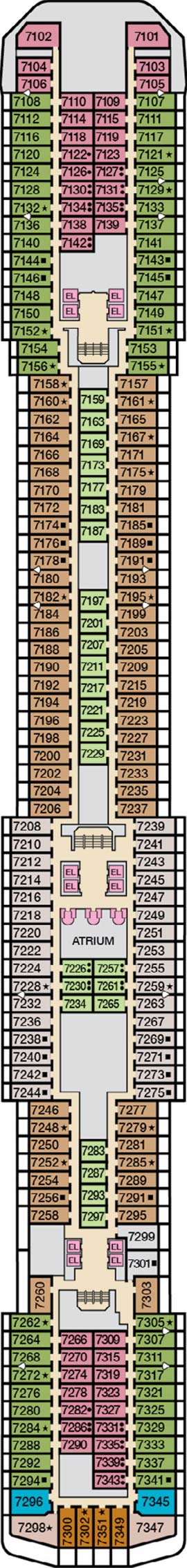 Deck 7 - Verandah plan