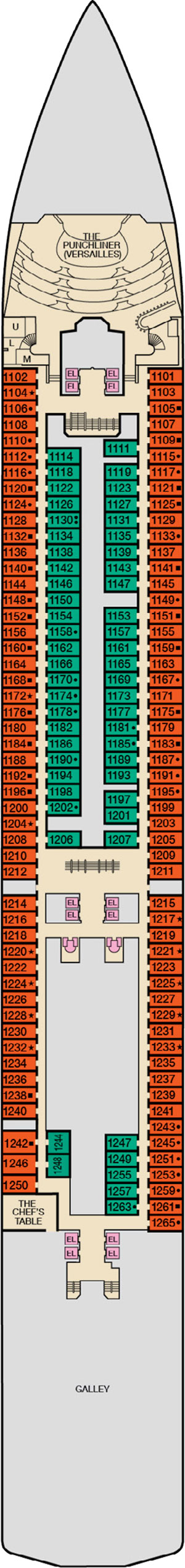 Deck 1 - Riviera plan