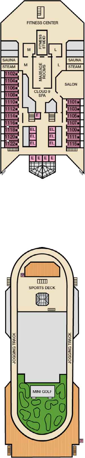 Deck 11 - Spa plan