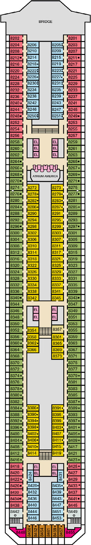 Deck 8 - Verandah plan