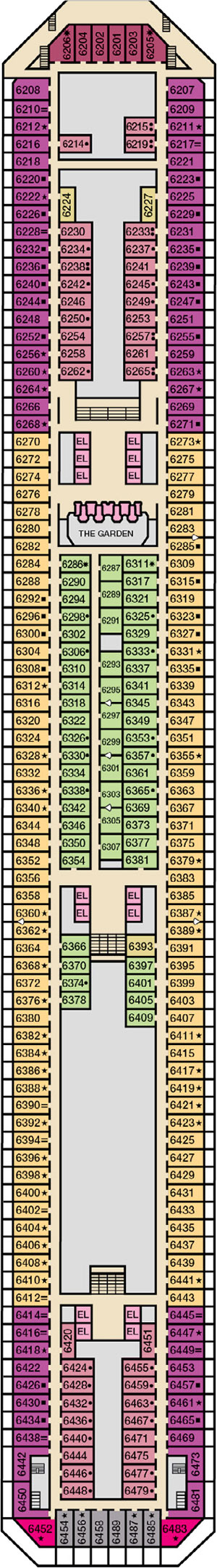 Deck 6 - Upper plan