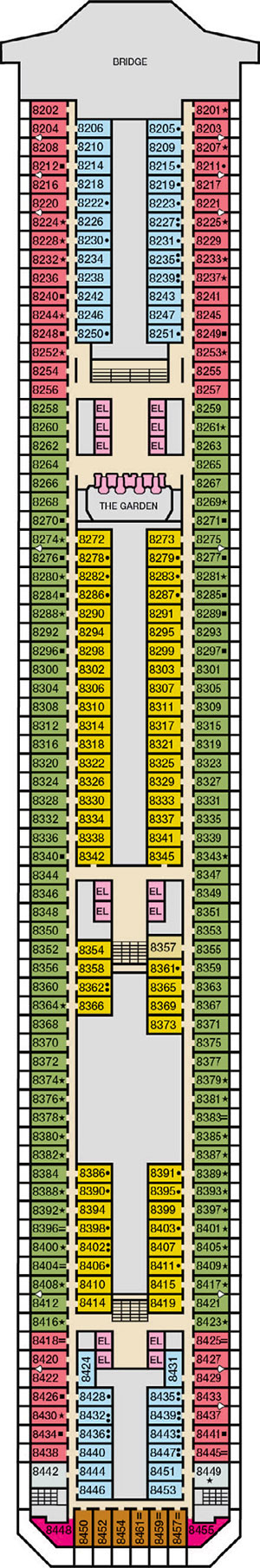 Deck 8 - Verandah plan