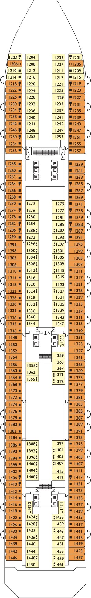 Deck 1 - Andromeda Deck plan