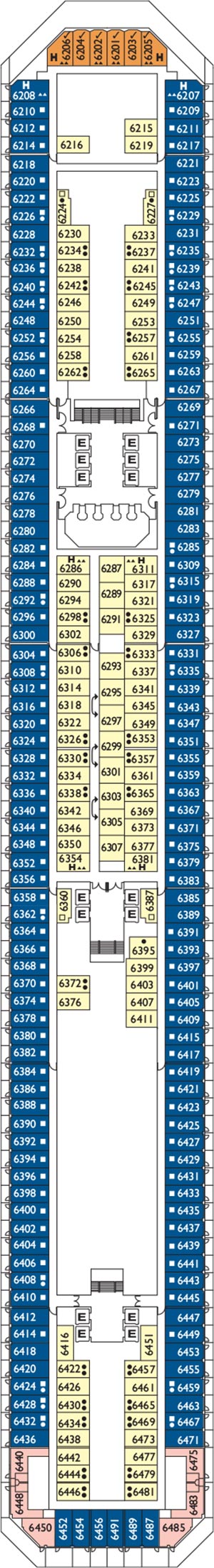 Deck 6 - Centaurus Deck plan