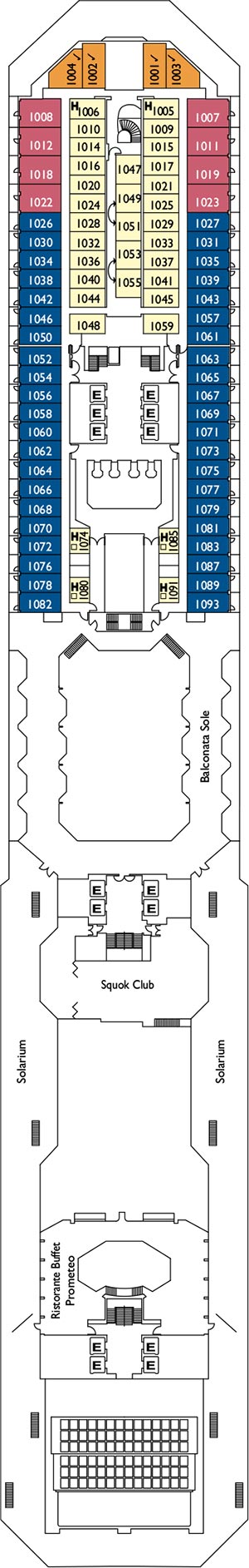 Deck 10 - Taurus Deck plan