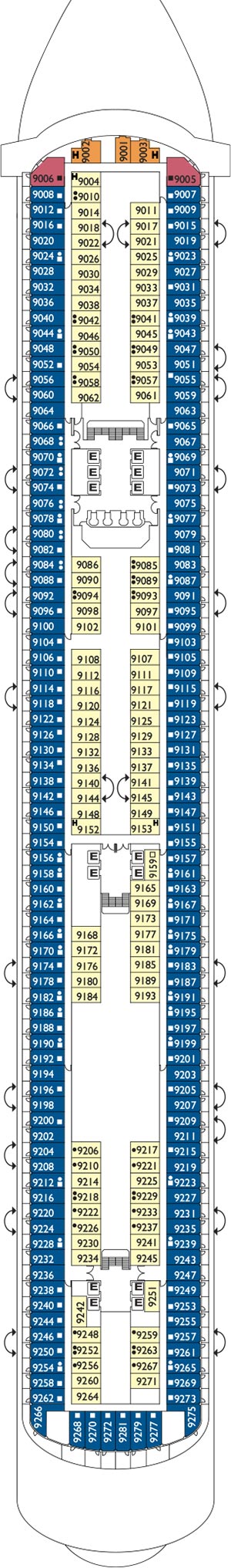 Bizantino Deck 9 plan