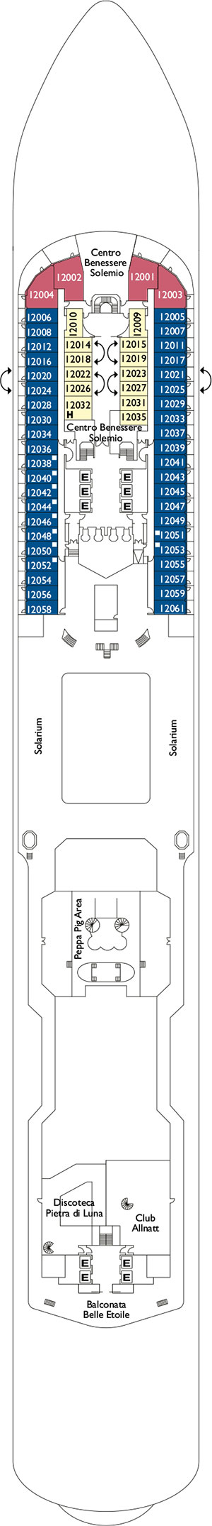 Stella D'Africa Deck 12 plan