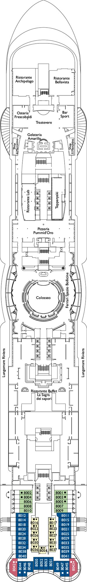 Capri Deck 8 plan